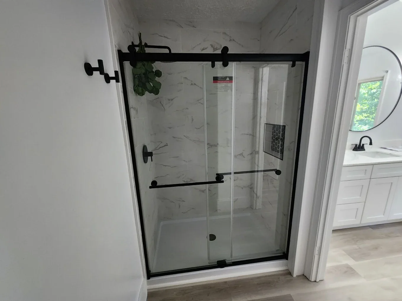 Interior sliding barn door installation