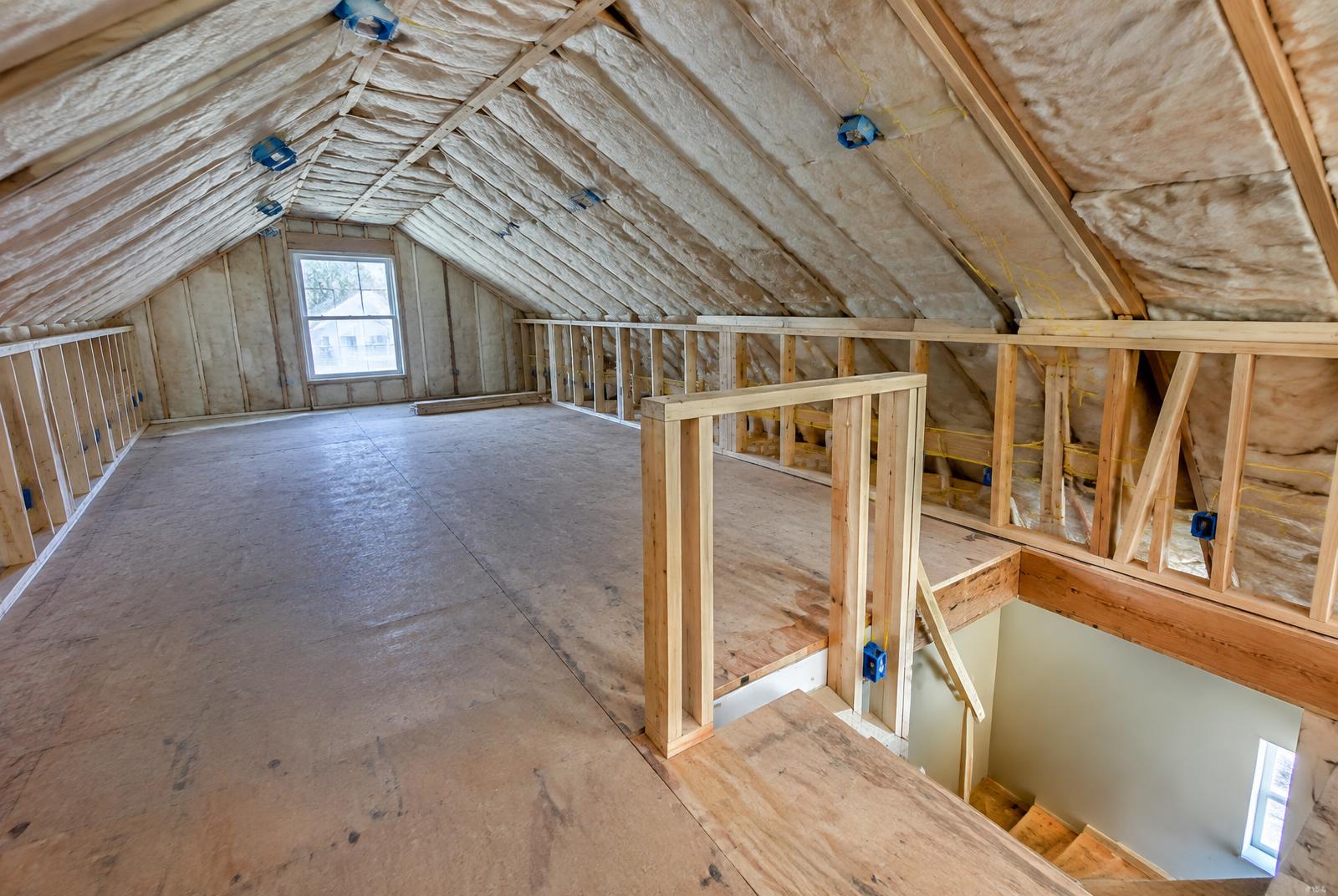 Attic conversion framed and insulated for year-round comfort